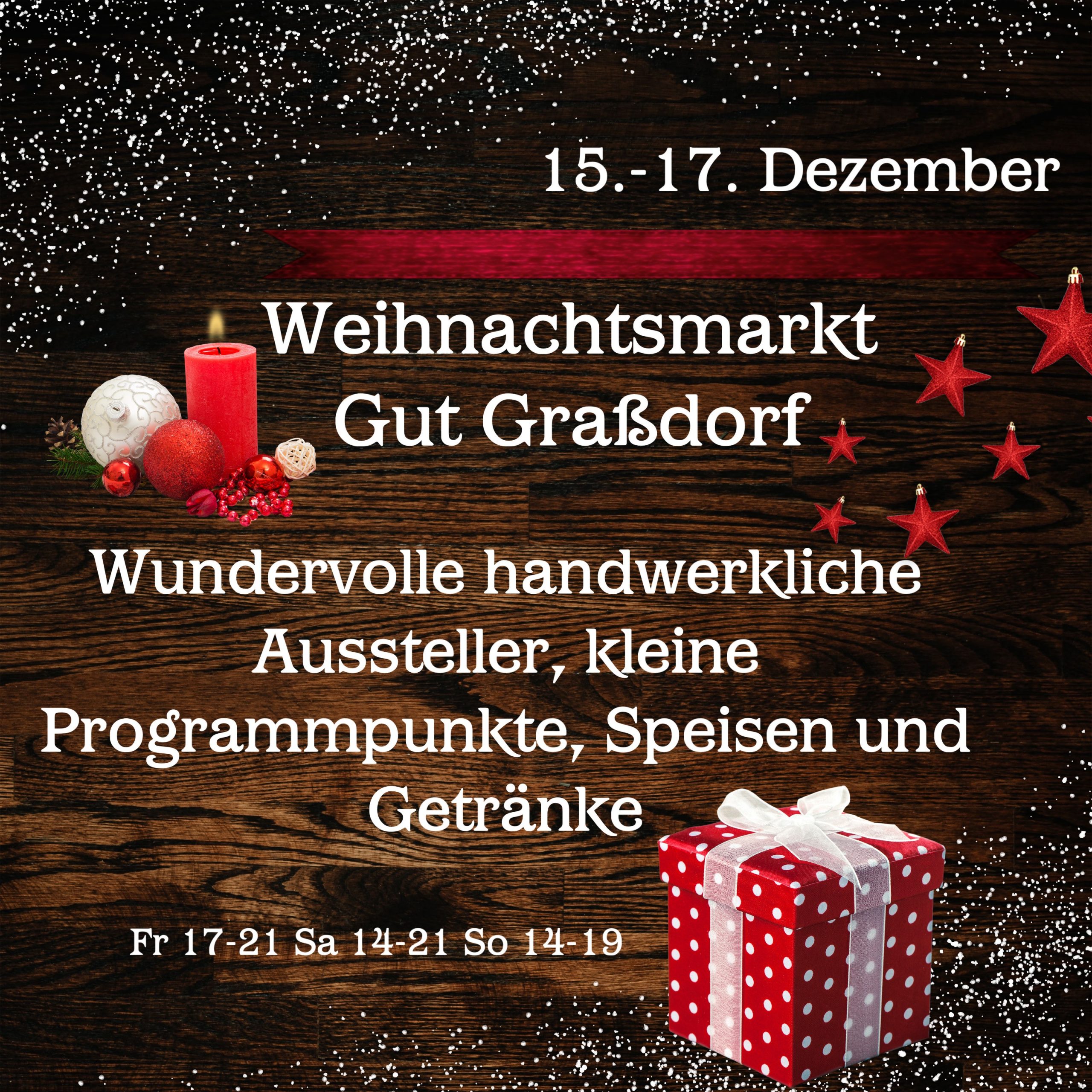 15. bis 17. Dezember – Graßdorfer Weihnachtsmarkt