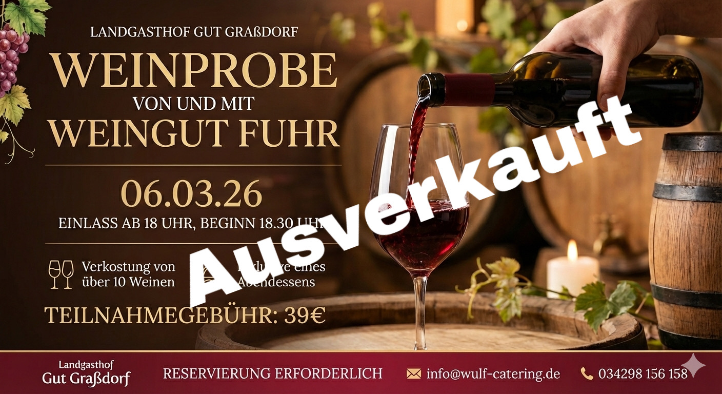 Weinverkostung mit dem Weinhaus Fuhr -ausverkauft-