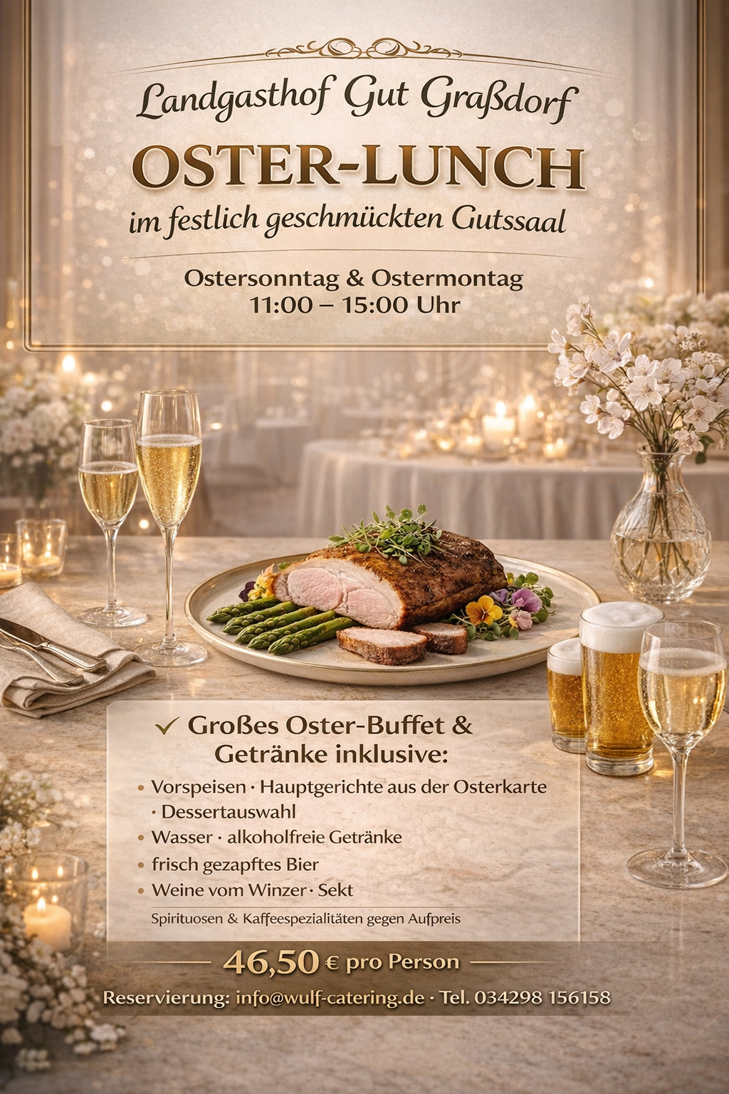 Osterlunch am Ostersonntag und Ostermontag